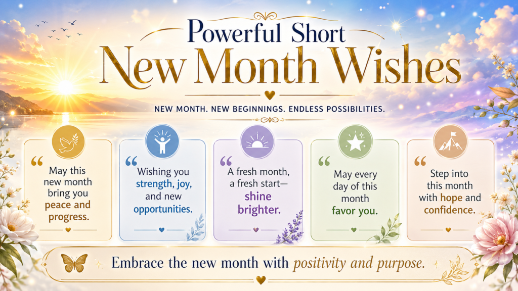 Powerful Short New Month Wishes