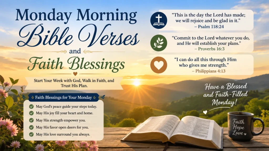 Monday Morning Bible Verses and Faith Blessings