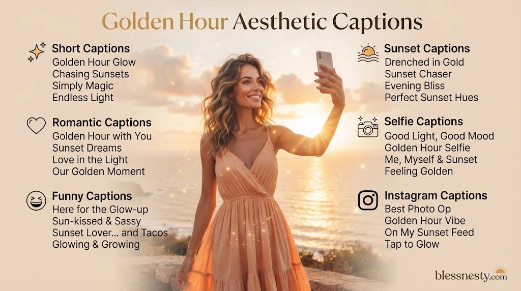 Golden Hour Aesthetic Captions