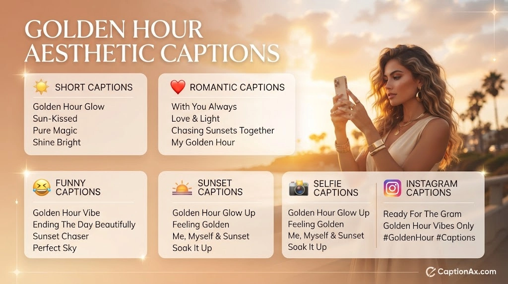 Golden Hour Aesthetic Captions